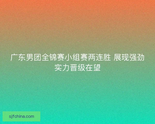 广东男团全锦赛小组赛两连胜 展现强劲实力晋级在望