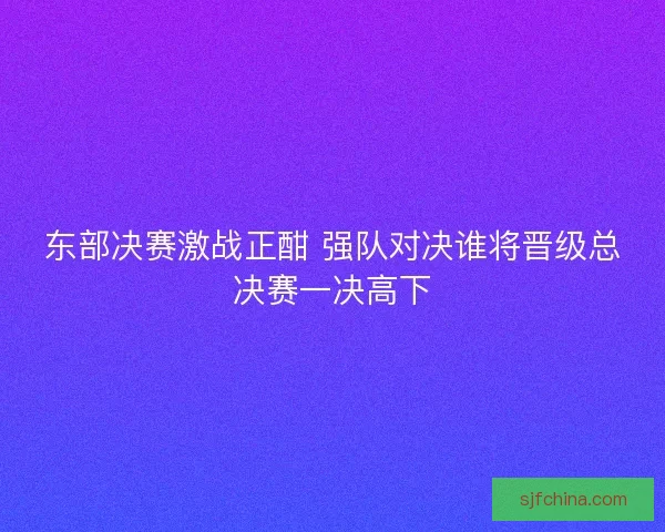 东部决赛激战正酣 强队对决谁将晋级总决赛一决高下 东部决赛激战正酣 强队对决谁将晋级总决赛一决高下