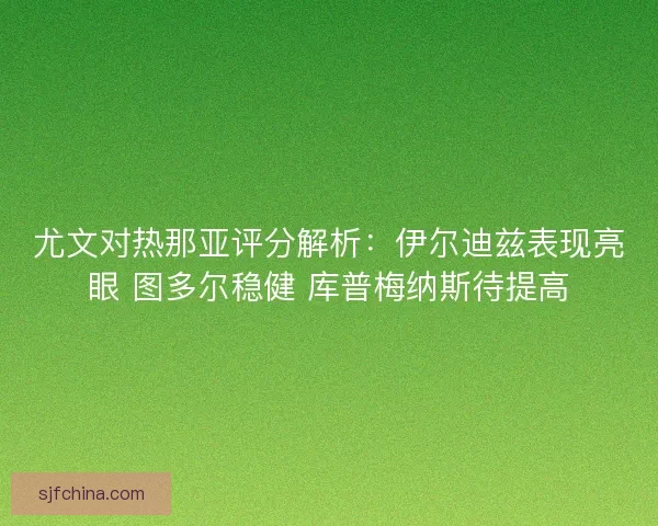 尤文对热那亚评分解析：伊尔迪兹表现亮眼 图多尔稳健 库普梅纳斯待提高