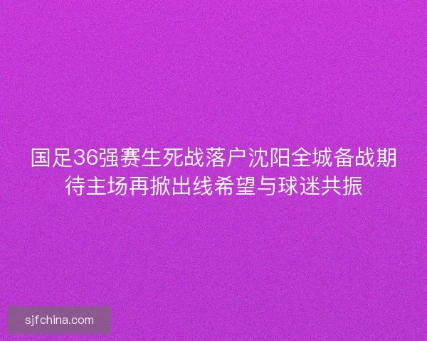国足36强赛生死战落户沈阳全城备战期待主场再掀出线希望与球迷共振 国足36强赛生死战落户沈阳全城备战期待主场再掀出线希望与球迷共振